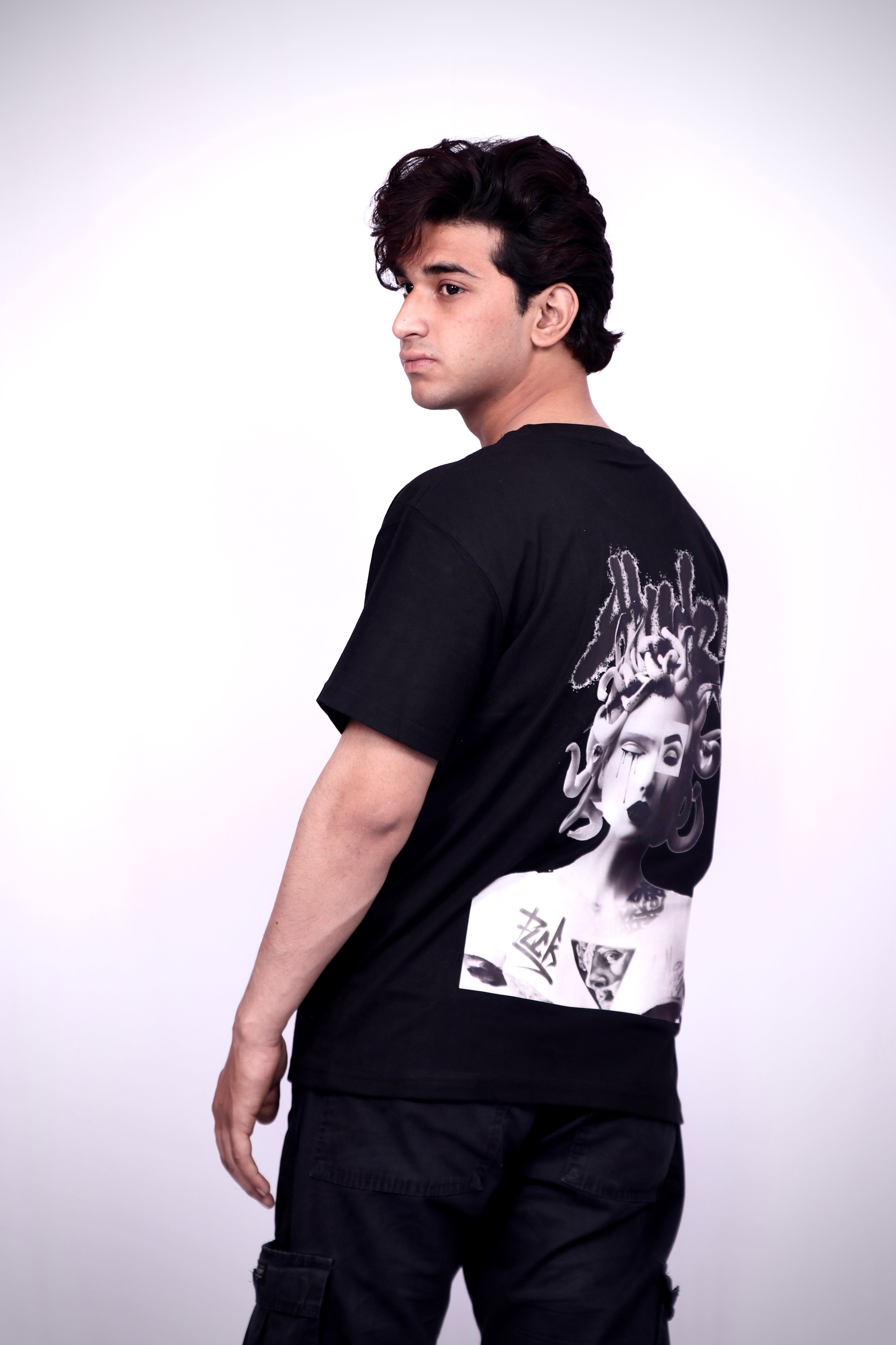 Black Graphic Short Sleeve T-Shirt