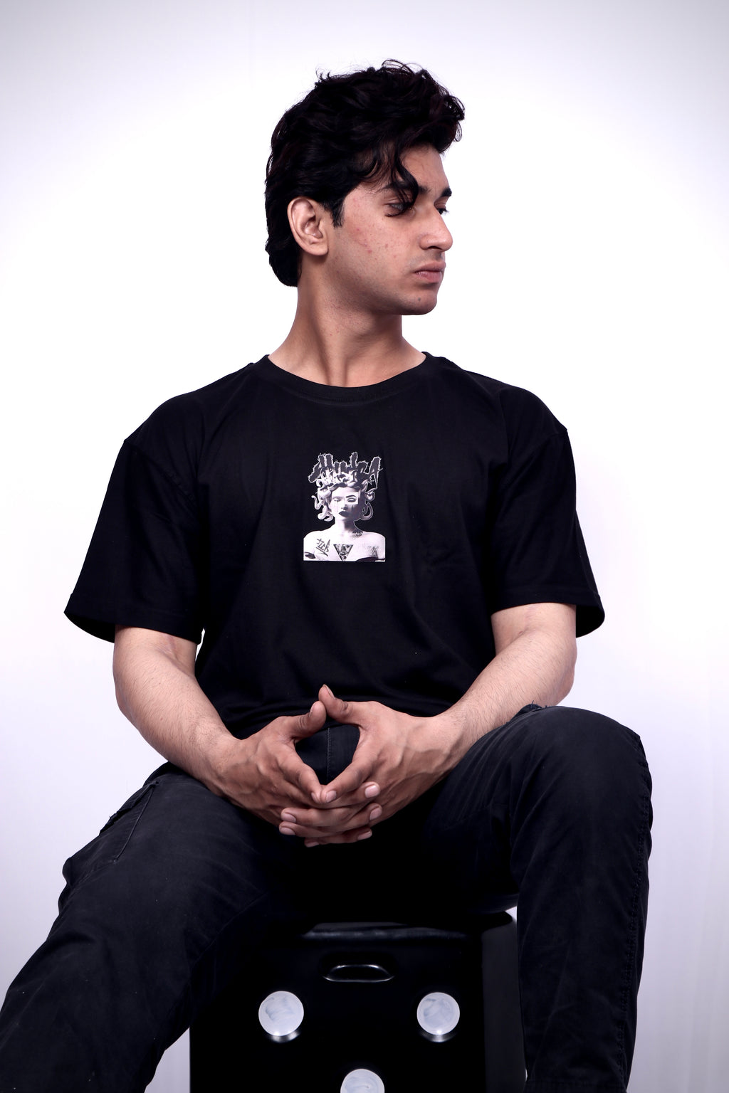 Black Graphic Short Sleeve T-Shirt