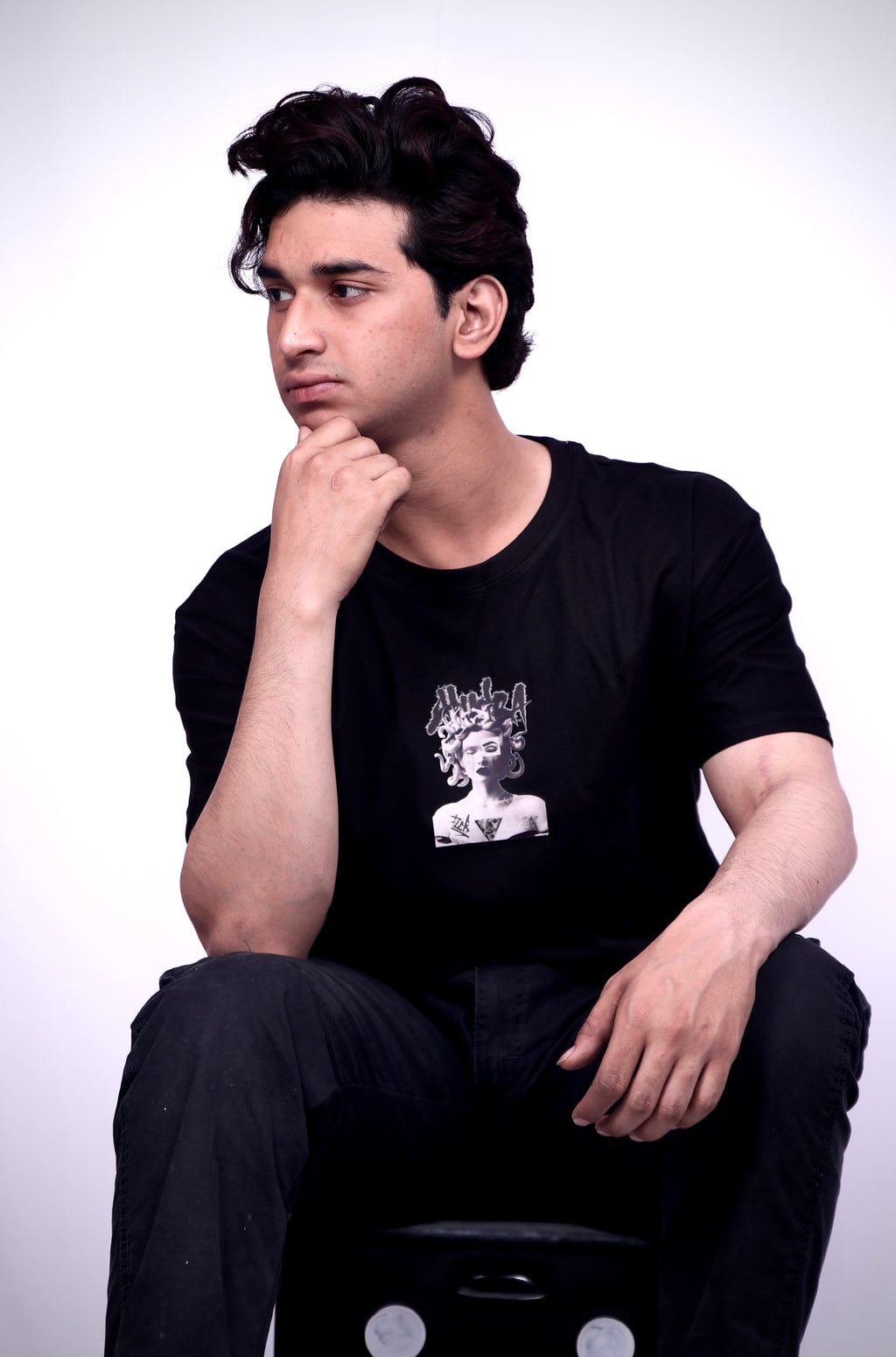 Black Graphic Short Sleeve T-Shirt